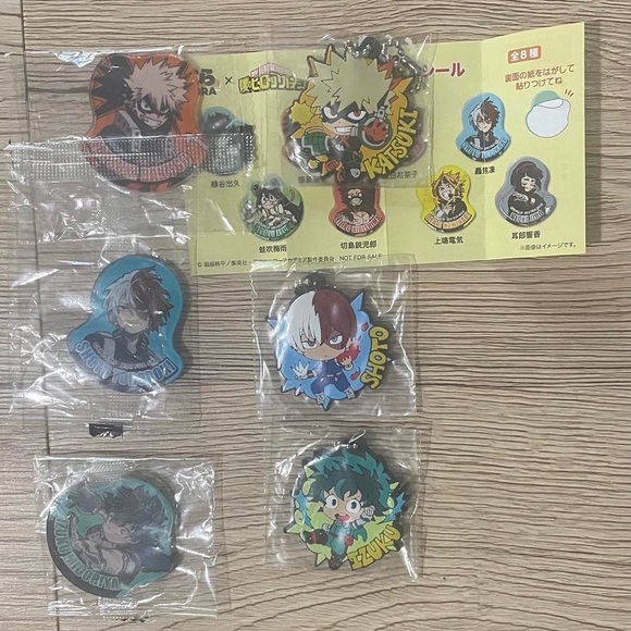 My Hero Academia Japan Gacha Hard Sticker and Keychain Limited Edition - Picture 1 of 2